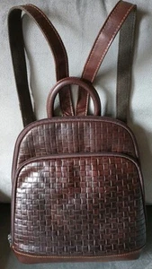 Brown Leather Back Pack With Plenty Of Pockets Jack George's Women's/Mens Roomy - Picture 1 of 19
