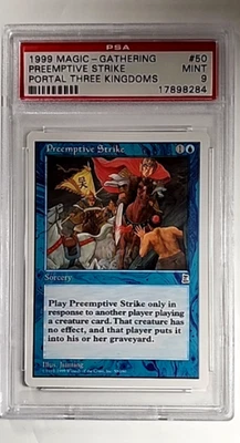 1999 MTG Magic The Gathering Portal Three Kingdoms #50 Preemptive Strike PSA 9 - Image 1 of 3