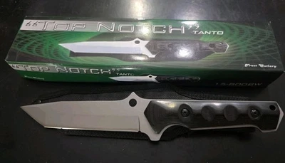 Frost Cutlery 15-800bw Top Notch Tanto Stainless Steel Knife 10 in - Image 1 of 4