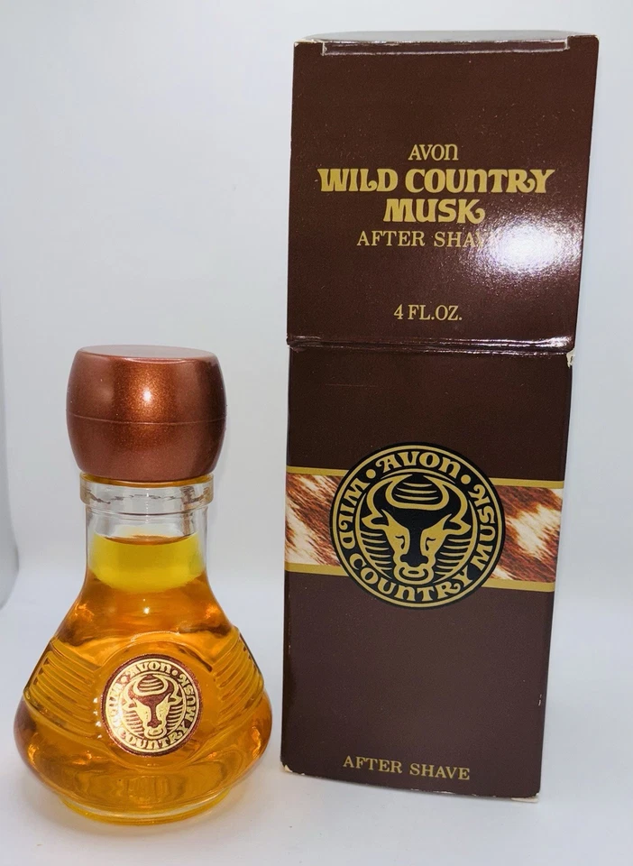 Fragancia para hombre Avon Wild Country Musk Aftershave 4 fl. oz. Nuevo stock antiguo 1988 Foto 1 de 1