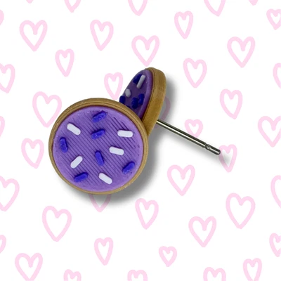 Серьги-гвоздики с сахарным печеньем ювелирные изделия с 3D-печатью - Изображение 1 из 4