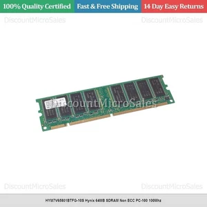 HYM7V65801BTFG-10S Hynix 64MB SDRAM Non ECC PC-100 100Mhz - Picture 1 of 1