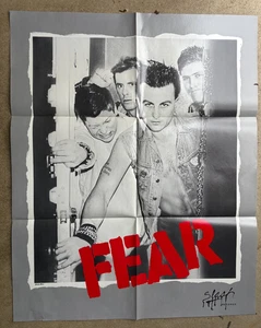Fear Original Slash Records Punk Promo Poster  1982 The Record SNL John Belushi - Picture 1 of 2