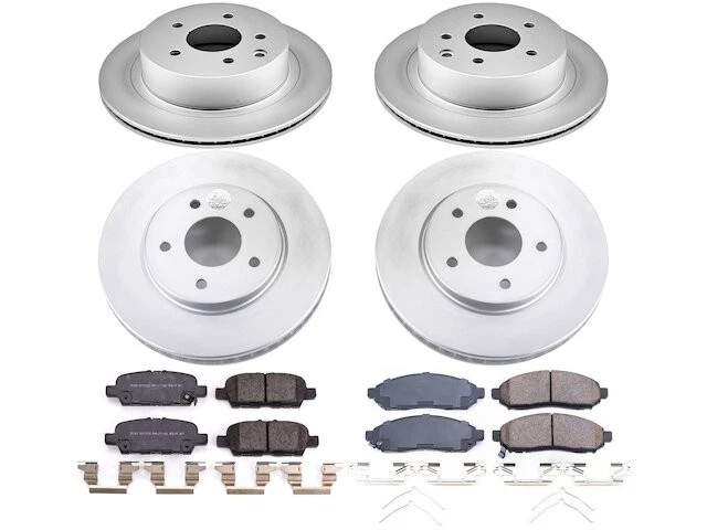 Kit de pastillas de freno y rotor delanteras y traseras para 11-14 Nissan LEAF NZ41T1 Foto 1 de 1