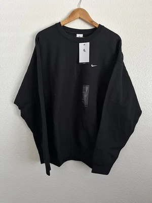 Nike Lab Solo Swoosh Sudadera Suéter Negro Peso Pesado ACG DX1361 Hombres Talla XL Foto 1 de 4