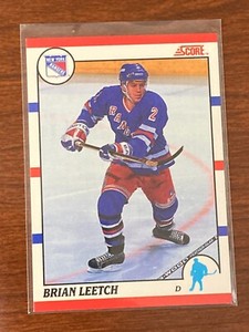 1990-91 SCORE BRIAN LEETCH NEW YORK RANGERS (CANADIAN VERSION) CARD #225
