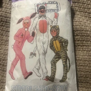 Simplicity Pattern 7683 Boys Girls Size 10 Child's Animal Jumpsuit Costume 70s - Picture 1 of 4