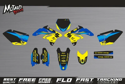 Kit de gráficos Suzuki RMZ 250 2007 2008 2009 calcomanías pegatinas decoración motocross Foto 1 de 3