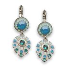 Earrings by Mariana Caribbean Life Coll. Dangling Blue Swarovski Crystals