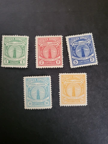Stamps Dominica Republic Scott 010-4 hinged Cover