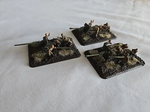 3 X Flames of War Soviet WW2 ZIS-2 57mm Antitank Gun 1943 Painted - Picture 1 of 8