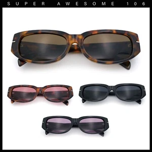 Mujeres Elegante Diseñador Brazo Grueso Rectangular Mod Plástico Moda Gafas de Sol - Imagen 1 de 26