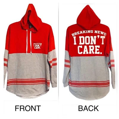 Rue 21 Sudadera con Capucha Gráfica Grande Roja Gris Blanca Top Para Mujer Talla M NUEVA Foto 1 de 4