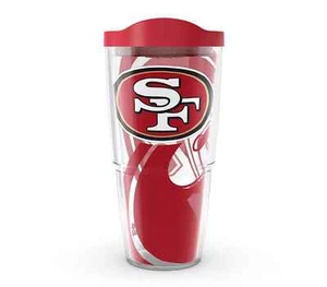 SAN FRANCISCO 49ers, 24oz DOUBLE WALL, TUMBLER FROM TERVIS WITH LID INCLUDED - Picture 1 of 4