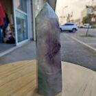 500G Natural Rare Fluorite Obelisk Quartz Crystal Healing Reiki Tower Point A007