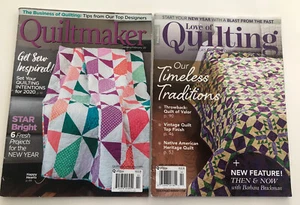 Lot Of 2 Magazines Quiltmaker Magazine & Love Of Quilting Magazine Jan/Feb - Picture 1 of 4