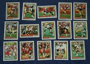 1992 92 Topps San Francisco 49ers team set Joe Montana, 4 HOF Steve Young + RCs - Picture 1 of 2