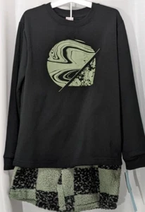Art Class Pajamas Girls Sleepwear Pjs Set Size M Black Green - Picture 1 of 5