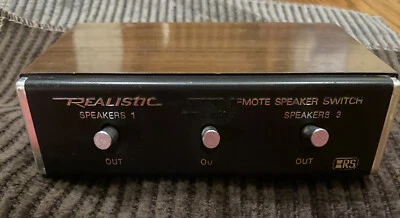 Vintage Realistic Stereo Speaker Switch 3-Way 40-125A Radio Shack Woodgrain - Image 1 of 4