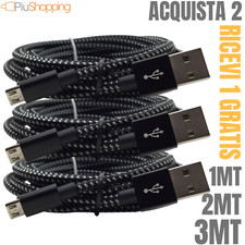 CAVO DATI USB RICARICA MICRO USB CARICATORE PER SAMSUNG HUAWEI XIAOMI LG ASUS