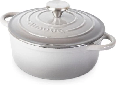 Sturdy Non-Stick Grey Cast Iron Dutch Oven – 2.1 Quart for Effortless Cooking - Image 1 of 4