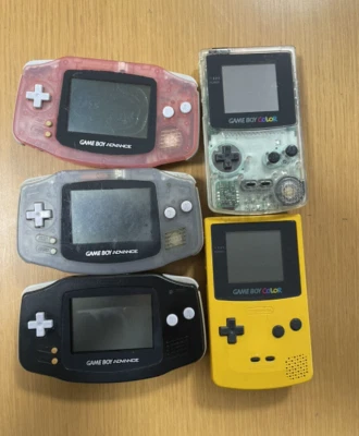 Gameboy Advance /Gameboy Color Console Lot 5 Junk for Parts As is Nintendo JAPAN - Image 1 of 4