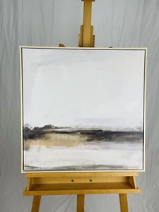 Large Contemporary Abstract Minimalist Landscape Oil on Stretched Canvas - Picture 1 of 5