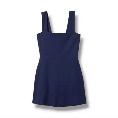 UNDERCOVER Abito pagliaccetto Victoria's Secret ROSA Tank a costine pantaloncini integrati blu navy XXL NUOVO CON ETICHETTE