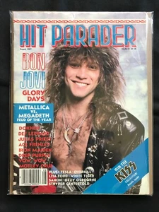 HIT PARADER Magazine August 1987 Bon Jovi Metallica Def Leppard - poster intact - Picture 1 of 5