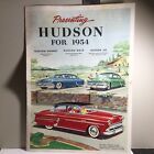 1954 ORIGINAL HUDSON CAR BROCHURE HUDSON HORNET, WASP &amp; JET IN COLOR