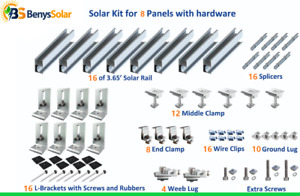 Solar Rail  kit for mounting 8 panels 
