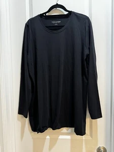 Soft Surroundings Long Sleeve Black Round Neck Tunic Sz 1X Armpit To Armpit 23” - Picture 1 of 4