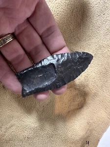 3.5” Clovis spearpoint arrowhead BRONZE casting by Chris Levatino - Picture 1 of 4