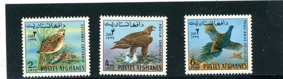 阿富汗 1970 年鸟类斯科特 # 831-3 完好 LH — 第 1/1 张图片