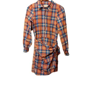 Sezane Jana  Dress  Size  UK 8 Red Blue Check Plaid Parisian Chic Smart  - Picture 1 of 8