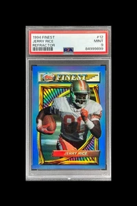 1994 JERRY RICE Topps Chrome Finest REFRACTOR #12 PSA 9 MINT HOF - 🏈🔥📈 - Picture 1 of 2