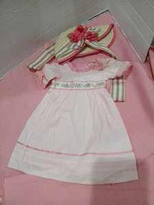 American Girl Puppe Caroline Abbott Pink Meet nur Kleid und Hut - Bild 1 von 12