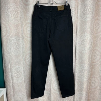 Lauren Jeans Co. Ralph Lauren 复古高腰直筒牛仔裤黑色 6P 码 — 第 1/4 张图片