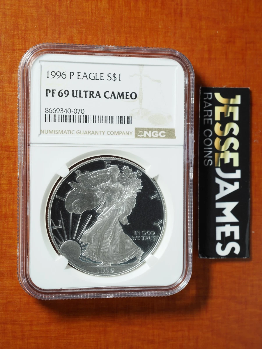 イーグル銀貨　1996 P Eagle $1 PF 69 ULTRA CAMEO 1996 P EAGLE S$1 PF 69 ULTRA CAMEO NGC イーグル銀貨｜Yahoo!フリマ