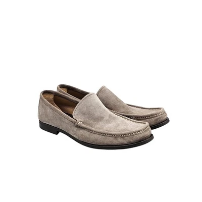 Bruno Magli Men's Size 13 M EUC Encino Grey Suede Leather Italian Made Loafers - Image 1 of 4