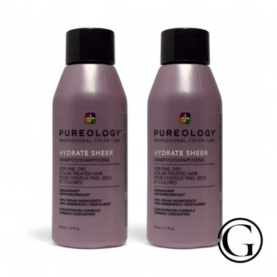 SET OF 2 PUREOLOGY HYDRATE SHEER SHAMPOO 1.7 fl oz / 50 ML - Image 1 of 4