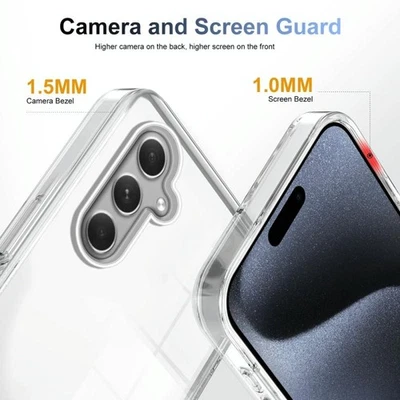 Custodia Trasparente Ibrida TPU Acrilico 2,5 mm Antiscivolo per Samsung Galaxy - Immagine 1 di 4