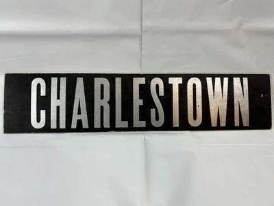 Vtg 50s 60s CHARLESTOWN Cardboard Horse Race Track Advertising Sign - Image 1 of 4