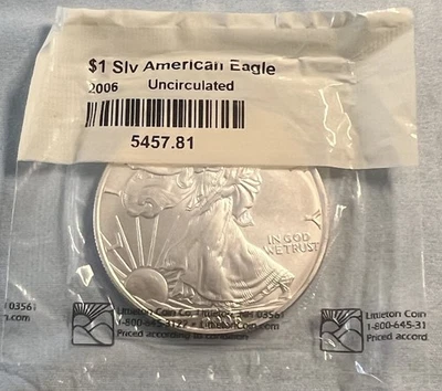 Moneda American Eagle 2006 - BU empaquetada por Littleton Foto 1 de 4