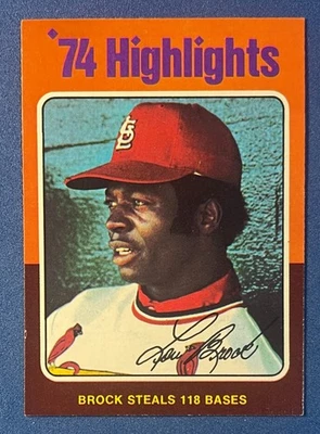 ВИНТАЖНЫЙ 1975 Topps MINI #2 LOU BROCK [ОСНОВНЫЕ МОМЕНТЫ] HOF [КОМПЛЕКТ ПЕРЕРЫВ] ВЫСОКОГО КЛАССА🔥🔥 - Изображение 1 из 4
