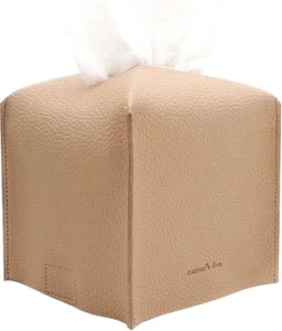 Tissue Box Cover Holder, Square with Bottom Belt by - PU Leather Decorative Org - Picture 1 of 9