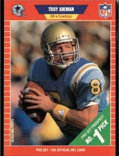 1989 Pro Set Football Troy Aikman RC #490 Dallas Cowboys HOF NM/MT+ Sharp Card!!