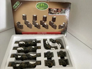 LEMAX colonial Stonewall set Of 10 poly resin Village accessories - Picture 1 of 12