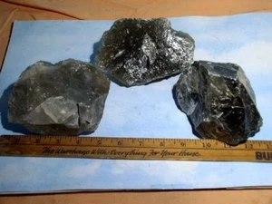 3 große RAUCHQUARZ GROB Lot mit Regenbögen Turmalin 5,75 Pfund Bulk - Bild 1 von 4
