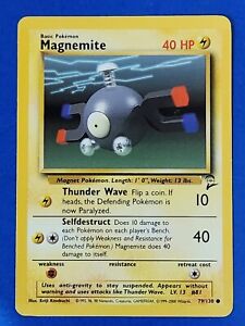 Magnemite 79/130 Base Set 2 Original NEAR MINT WOTC Pokemon Card E8W